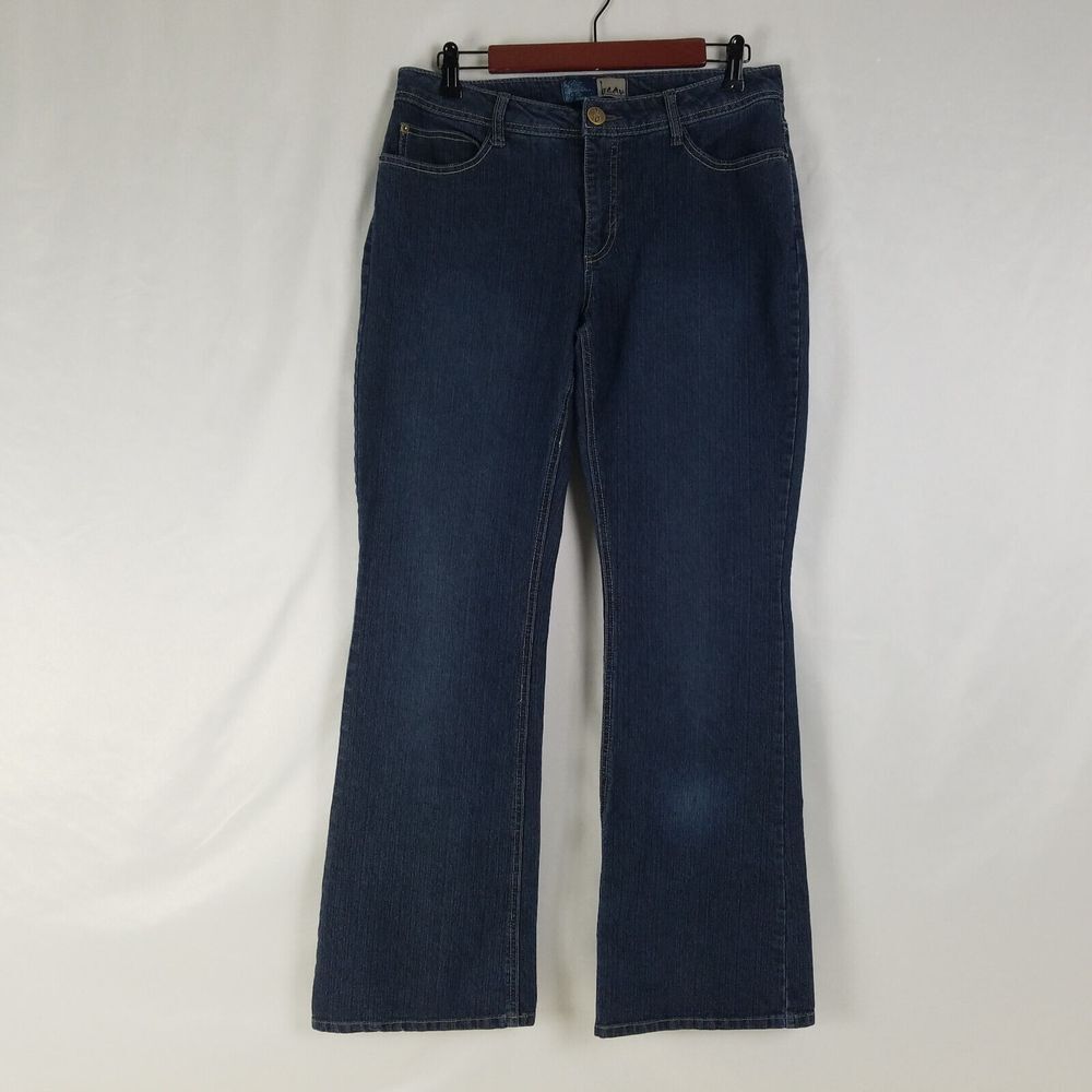 Beau‎ Jeans Womens 10 Blue Low Rise Bootcut Dark Wash Denim W29 x L30.5